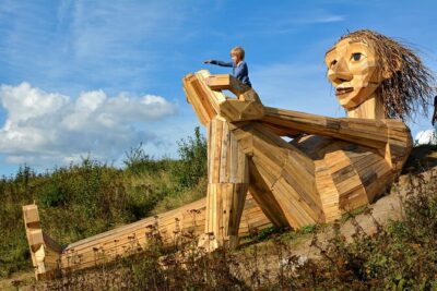 The Forest Tower and Forgotten Giants-A day tour from Copenhagen - Lunch time at Camp Adventure: street food market views